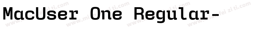 MacUser One Regular字体转换